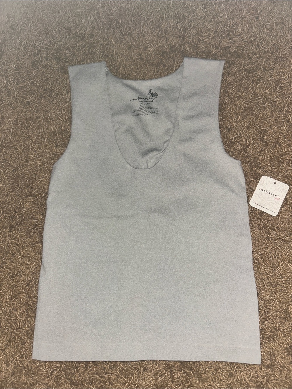 Free People Scoop Neck Tank - Gray